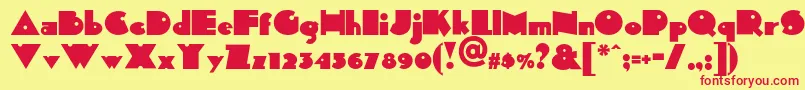 Sidthekidnf Font – Red Fonts on Yellow Background