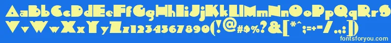 Sidthekidnf Font – Yellow Fonts on Blue Background