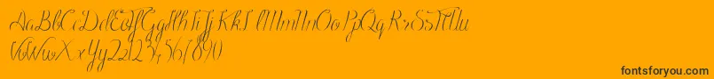 BlackOlivesDemo-Schriftart – Schwarze Schriften auf orangefarbenem Hintergrund