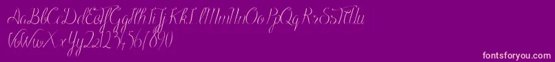 BlackOlivesDemo Font – Pink Fonts on Purple Background