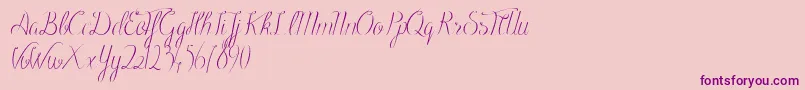 BlackOlivesDemo Font – Purple Fonts on Pink Background