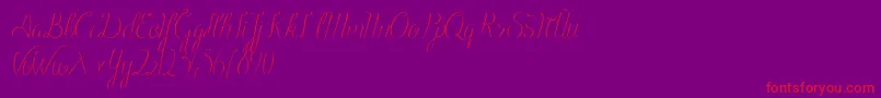 BlackOlivesDemo Font – Red Fonts on Purple Background