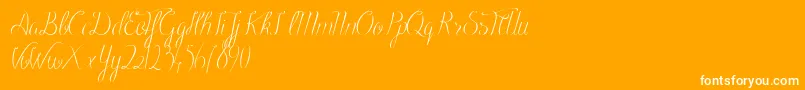 BlackOlivesDemo Font – White Fonts on Orange Background