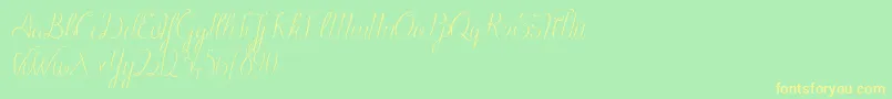 BlackOlivesDemo Font – Yellow Fonts on Green Background