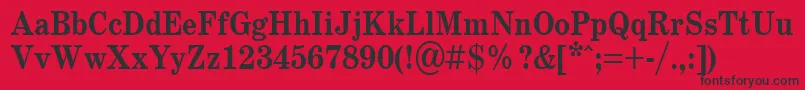 SchoolBold.001.00185b Font – Black Fonts on Red Background