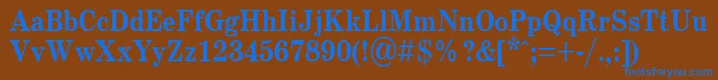 SchoolBold.001.00185b Font – Blue Fonts on Brown Background