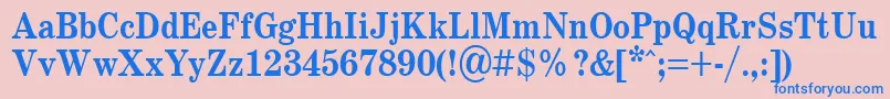 SchoolBold.001.00185b Font – Blue Fonts on Pink Background