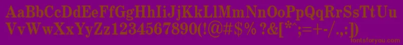 SchoolBold.001.00185b Font – Brown Fonts on Purple Background