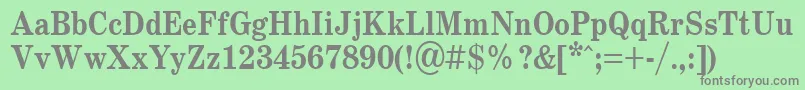 SchoolBold.001.00185b Font – Gray Fonts on Green Background