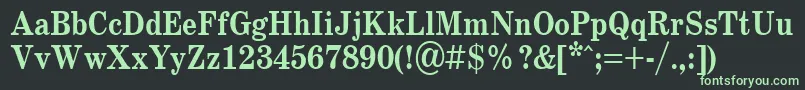 SchoolBold.001.00185b Font – Green Fonts on Black Background