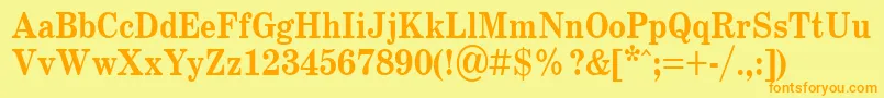 SchoolBold.001.00185b Font – Orange Fonts on Yellow Background