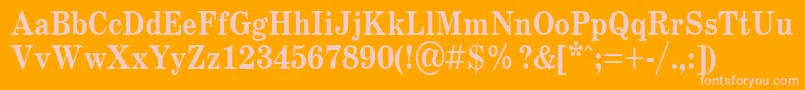 SchoolBold.001.00185b Font – Pink Fonts on Orange Background