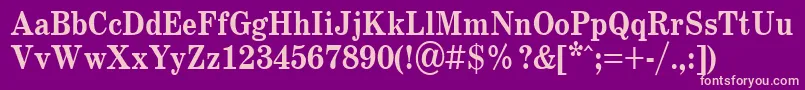 SchoolBold.001.00185b Font – Pink Fonts on Purple Background
