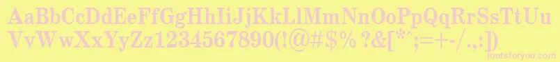 SchoolBold.001.00185b Font – Pink Fonts on Yellow Background