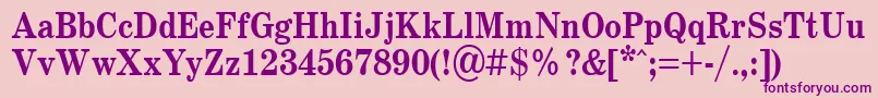 SchoolBold.001.00185b Font – Purple Fonts on Pink Background