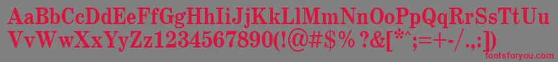 SchoolBold.001.00185b Font – Red Fonts on Gray Background