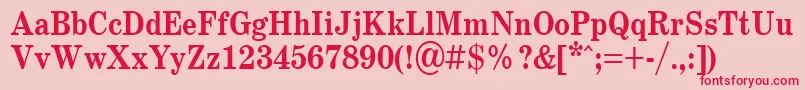 SchoolBold.001.00185b Font – Red Fonts on Pink Background