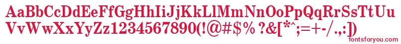 SchoolBold.001.00185b Font – Red Fonts on White Background