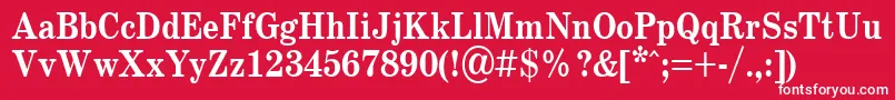 SchoolBold.001.00185b Font – White Fonts on Red Background