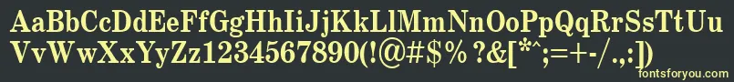 SchoolBold.001.00185b Font – Yellow Fonts on Black Background