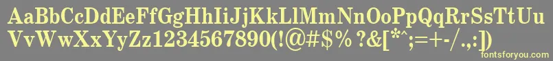 SchoolBold.001.00185b Font – Yellow Fonts on Gray Background