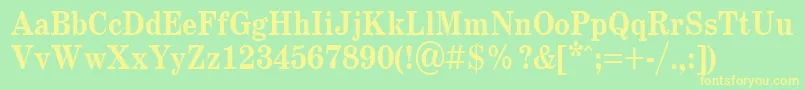 SchoolBold.001.00185b Font – Yellow Fonts on Green Background