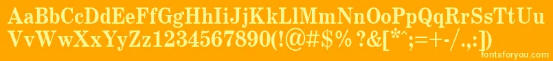 SchoolBold.001.00185b Font – Yellow Fonts on Orange Background