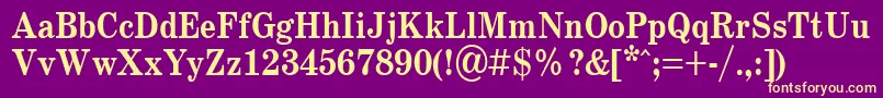 SchoolBold.001.00185b Font – Yellow Fonts on Purple Background