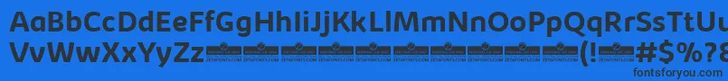 KabrioBoldTrial Font – Black Fonts on Blue Background