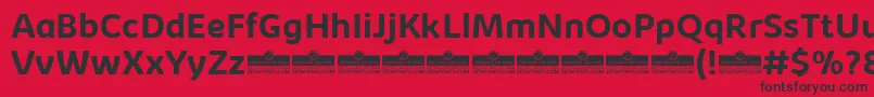 KabrioBoldTrial Font – Black Fonts on Red Background