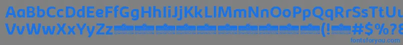 フォントKabrioBoldTrial – 灰色の背景に青い文字