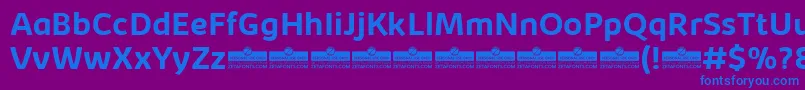 KabrioBoldTrial Font – Blue Fonts on Purple Background