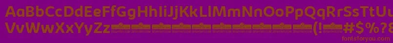 KabrioBoldTrial Font – Brown Fonts on Purple Background