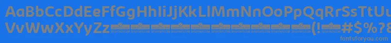 Шрифт KabrioBoldTrial – серые шрифты на синем фоне