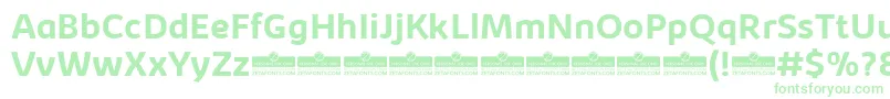 Шрифт KabrioBoldTrial – зелёные шрифты на белом фоне