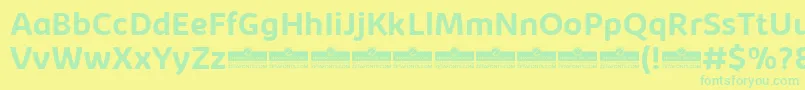 KabrioBoldTrial Font – Green Fonts on Yellow Background