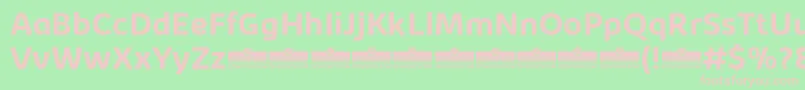KabrioBoldTrial-fontti – vaaleanpunaiset fontit vihreällä taustalla