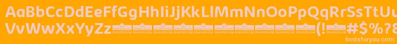 Шрифт KabrioBoldTrial – розовые шрифты на оранжевом фоне