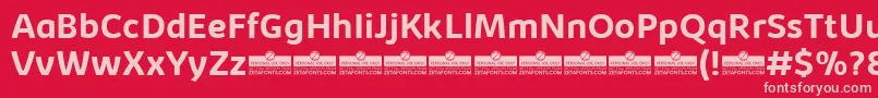 KabrioBoldTrial Font – Pink Fonts on Red Background