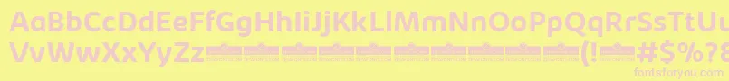 KabrioBoldTrial Font – Pink Fonts on Yellow Background