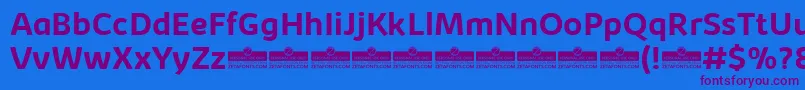 Шрифт KabrioBoldTrial – фиолетовые шрифты на синем фоне