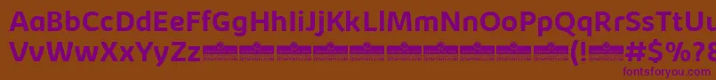 KabrioBoldTrial Font – Purple Fonts on Brown Background