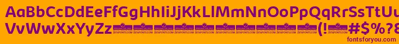 KabrioBoldTrial Font – Purple Fonts on Orange Background