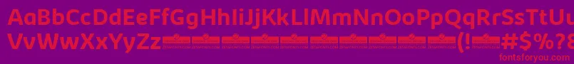 フォントKabrioBoldTrial – 紫の背景に赤い文字