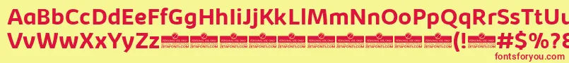 KabrioBoldTrial Font – Red Fonts on Yellow Background