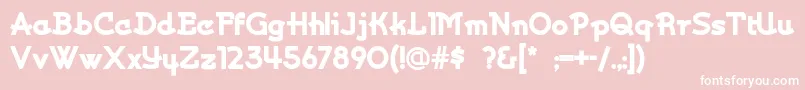 フォントKurvaceous – ピンクの背景に白い文字