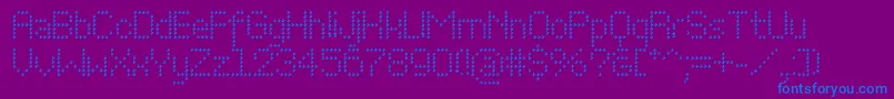 Perfocube Font – Blue Fonts on Purple Background