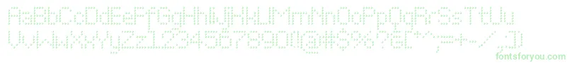 Perfocube-Schriftart – Grüne Schriften