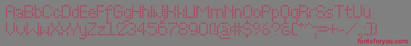 Perfocube Font – Red Fonts on Gray Background