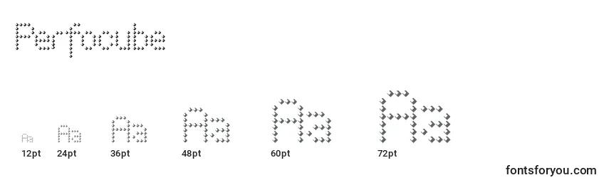 Perfocube Font Sizes